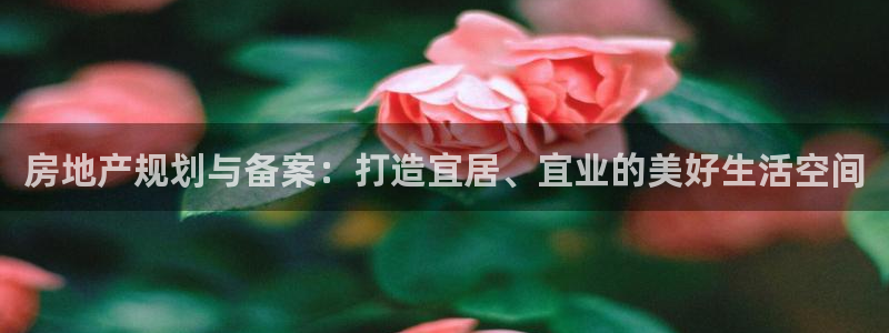 和记官网开户：房地产规划与备案：打造宜居、宜业的美好生活空间
