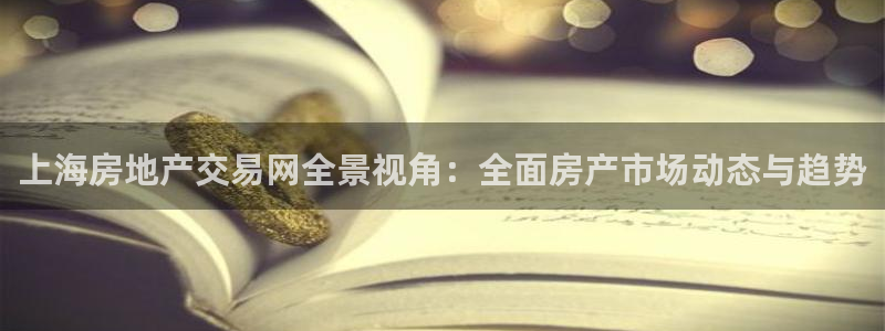 和力记易官网：上海房地产交易网全景视角：全面房产市场动态与趋