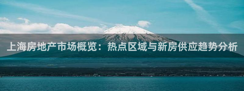 和记娱乐捕鱼官网：上海房地产市场概览：热点区域与新房供应趋势
