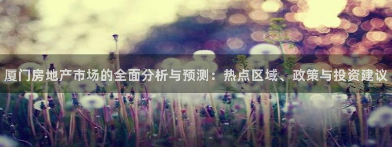 和记娱乐app官网：厦门房地产市场的全面分析与预测：热点区域