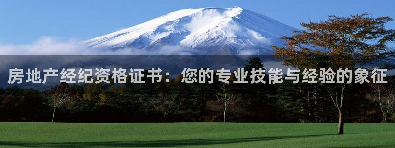 和记娱哪个位置h88285官网：房地产经纪资格证书：您的专业