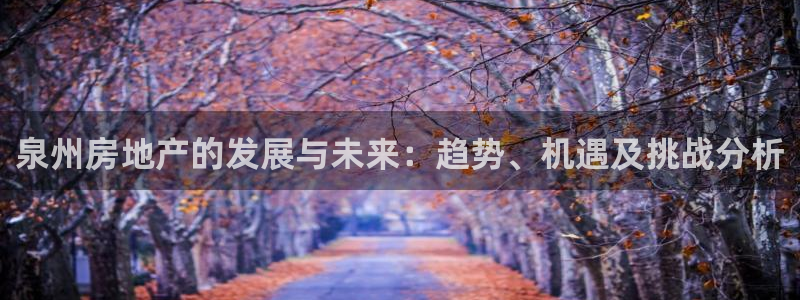 三宇和记官网：泉州房地产的发展与未来：趋势、机遇及挑战分析