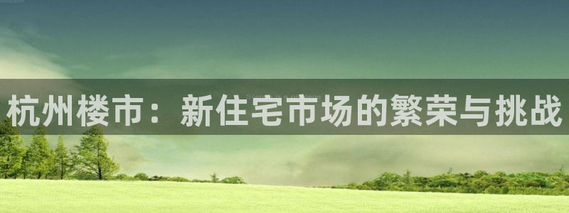 和记香港官网：杭州楼市：新住宅市场的繁荣与挑战