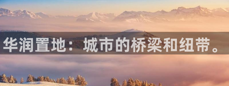 和记娱解答h88285官网：华润置地：城市的桥梁和纽带。