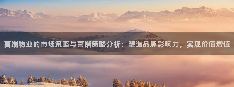 和记黄埔中药公司官网：高端物业的市场策略与营销策略分析：塑造