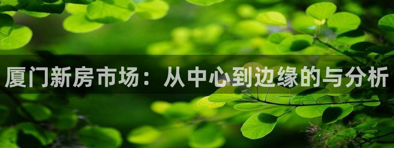 和记app官方官网登录：厦门新房市场：从中心到边缘的与分析
