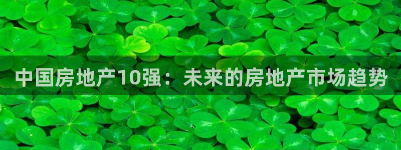 和记娱乐 官网：中国房地产10强：未来的房地产市场趋势